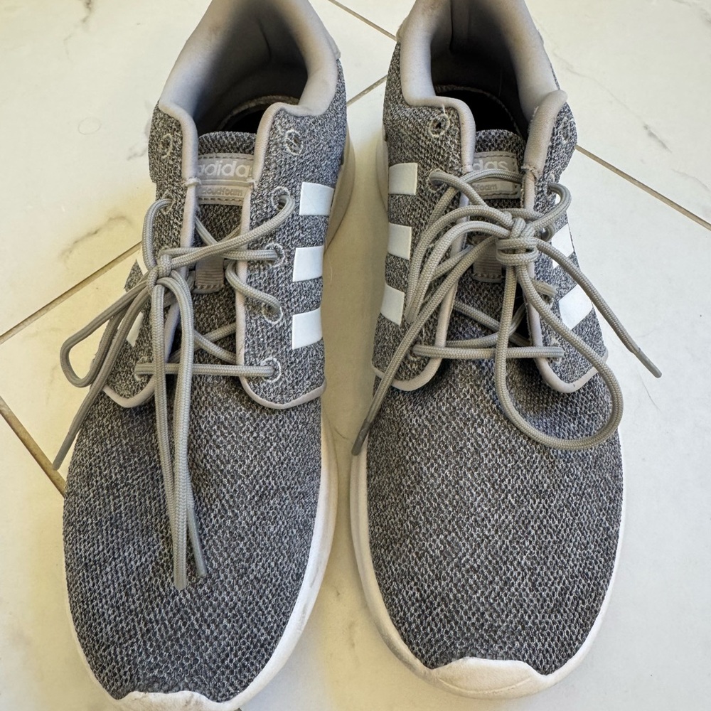 Adidas Gray Cloudform sneakers with White Stripes